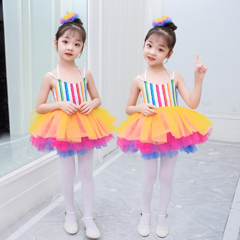 女童蓬纱裙幼儿园吊带演出服