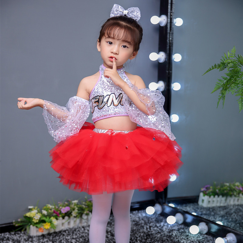 六一儿童节亮片蓬蓬裙舞蹈演出服
