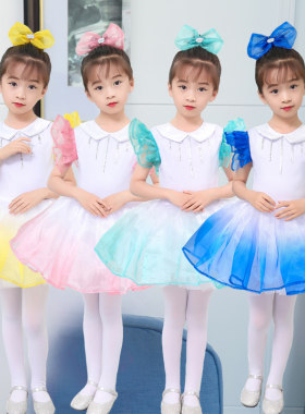 女童蓬蓬裙演出服合唱服小荷风采