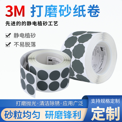 3M401Q1寸点磨背胶连卷砂纸