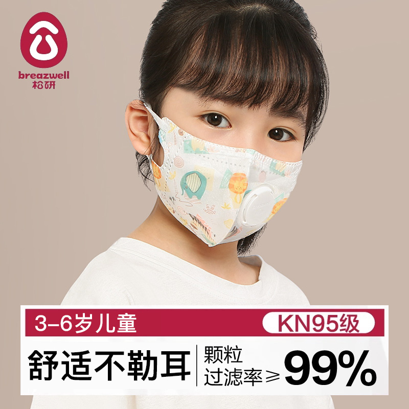 带呼吸阀儿童口罩专业防泄漏雾霾