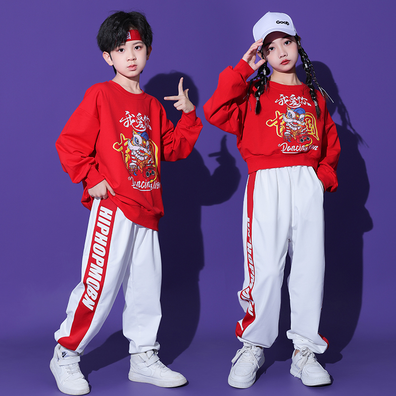 男女童啦啦队表演服套装