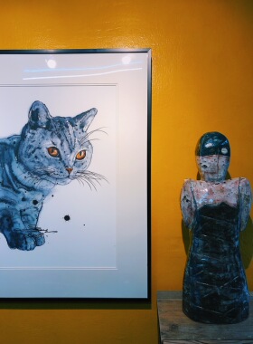 原创高精度继成蓝色装饰版画