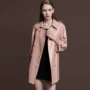 Áo khoác da nữ mùa xuân và mùa thu 2019 mới bằng da cừu cỡ lớn áo gió rộng nữ phiên bản Hàn Quốc của áo khoác dài - Quần áo da áo da cừu