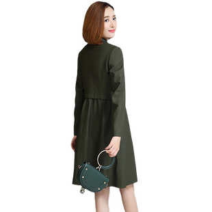 真皮皮衣女中长款大码海宁秋季时尚绵羊皮修身风衣外套单皮大衣