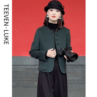 双面羊毛大衣女短款高级感韩版宽松毛呢外套2025新款秋冬季小个子