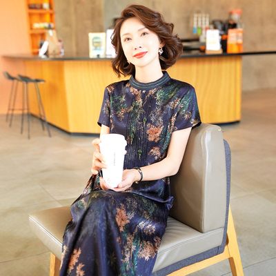 迪芬璐嘉气质真丝桑蚕丝连衣裙