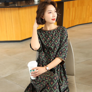 裙子女夏季高级感气质显瘦中年妈妈连衣裙女高端双面穿2023年新款