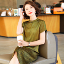 真丝桑蚕丝连衣裙女中年大牌显瘦气质改良旗袍裙子 杭州2025夏新款