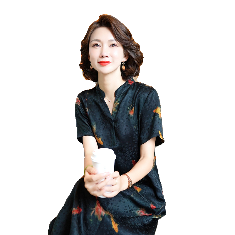迪芬璐嘉气质优雅真丝香云纱