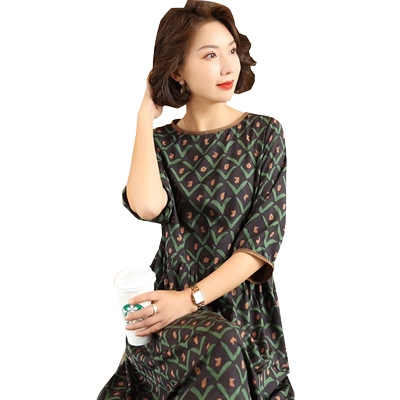 迪芬璐嘉气质显瘦连衣裙女双面穿