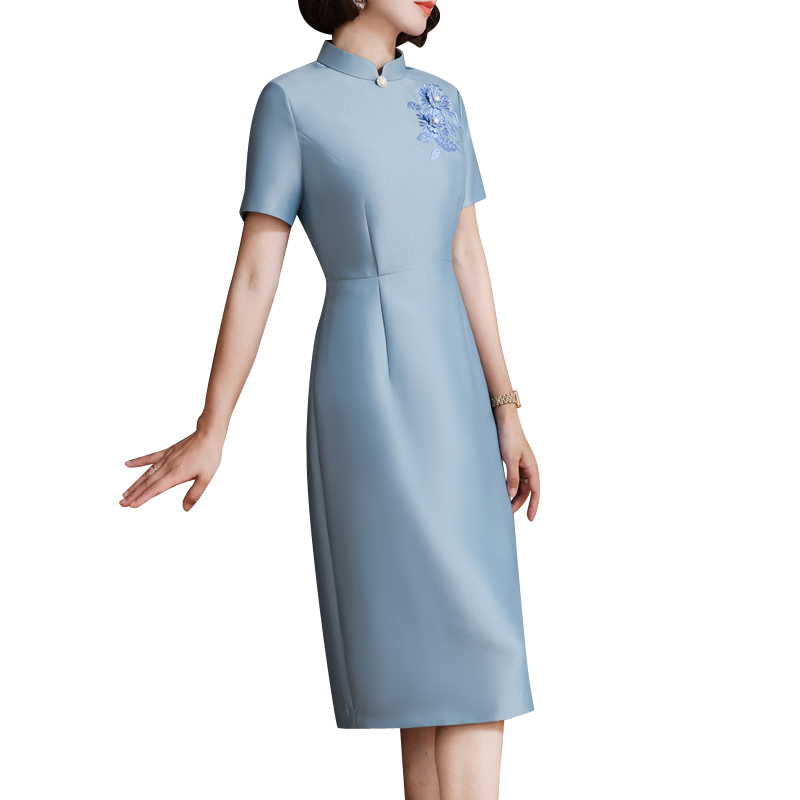 迪芬璐嘉气质优雅婚宴礼服连衣裙