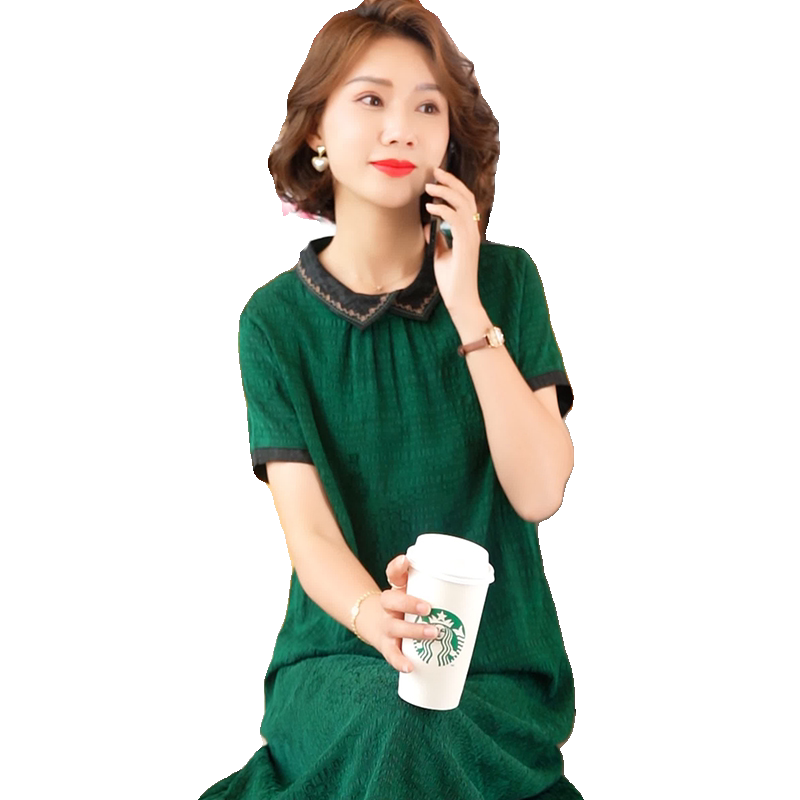 迪芬璐嘉气质优雅香云纱连衣裙女
