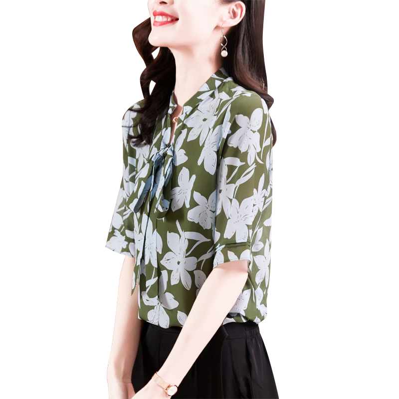 迪芬·璐嘉时尚气质真丝上衣女
