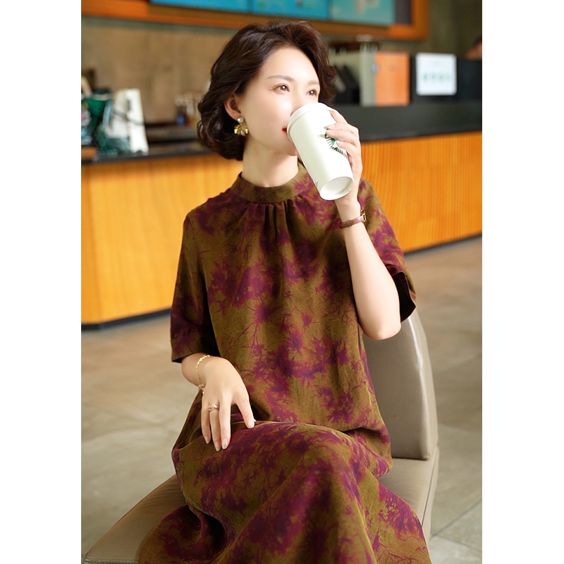 正宗香云纱桑蚕丝连衣裙