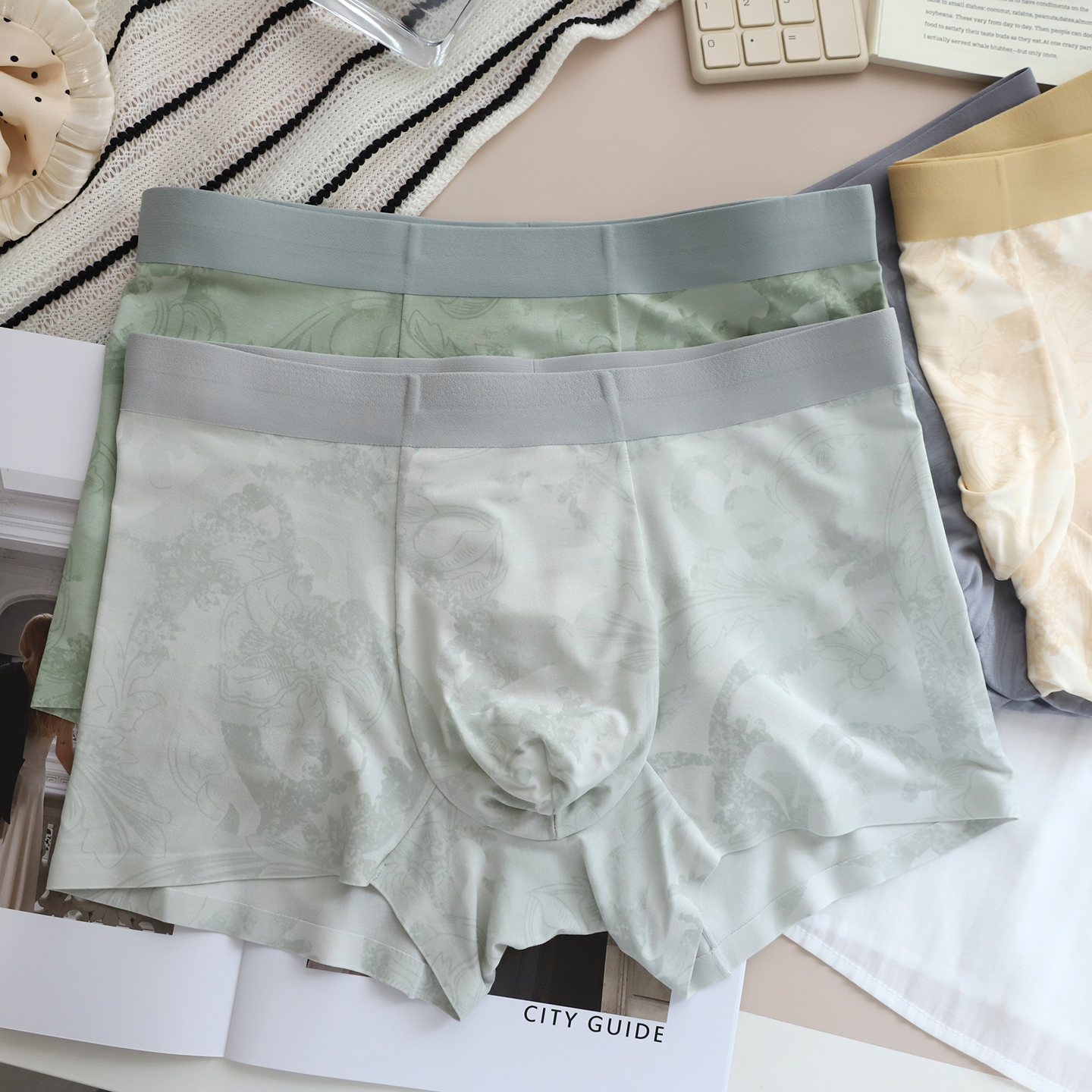 蚕丝莫代尔男士内裤国风美学透气