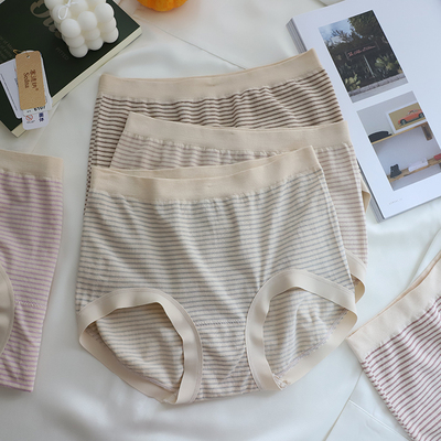 塞德纳无缝高弹力莫代尔条纹内裤