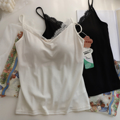 春夏蚕丝莫代尔棉薄吊带固定文胸弹力打底内衣防走光蕾丝边大码 女