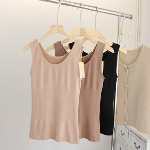 塞德纳秋冬轻柔软毛圈加厚莫代尔保暖背心高弹修身 不勒打底女上衣