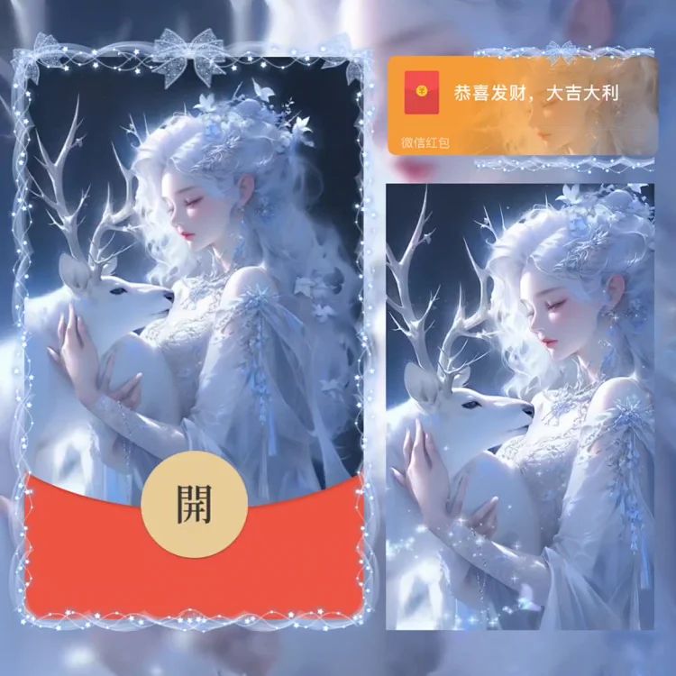 神女瑶瑶王者荣耀微信红包封面vx皮肤背景序列码动态音乐