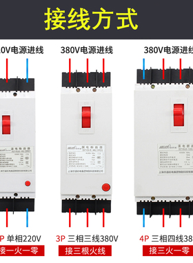 上海华通2P100A塑壳漏电断路器DZ15LE 63A漏电保护器220V家用开关