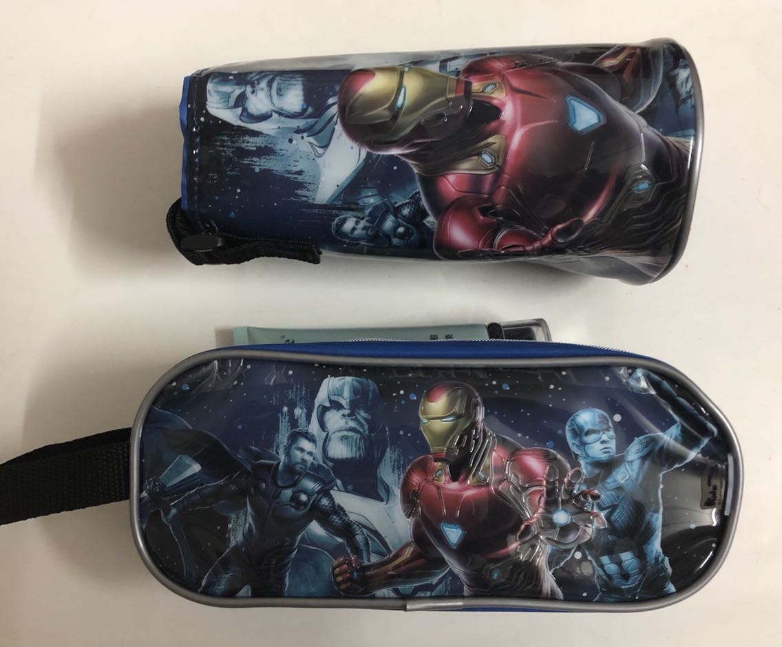 包邮漫威MARVEL复仇者联盟终端4end决赛钢铁侠蜘蛛侠水壶袋笔袋外