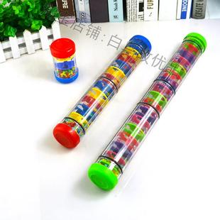 乐器雨声器幼儿园教具彩虹棒沙漏响筒模拟雨声早教玩具下雨模拟器