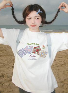 DISS BOOS 240G高克重重磅纯棉短袖t恤女男慵懒风设计感夏季宽松