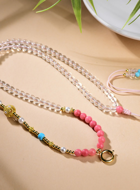 泰国佛牌链琉璃珠链五爷唐卡吊坠绳链快拆扣手工串珠直播货源