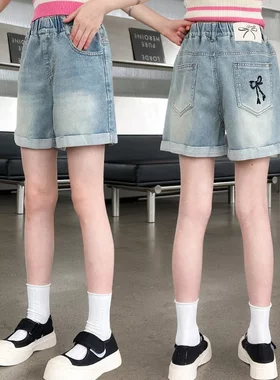 悠卡漫女童夏季牛仔短裤洋气