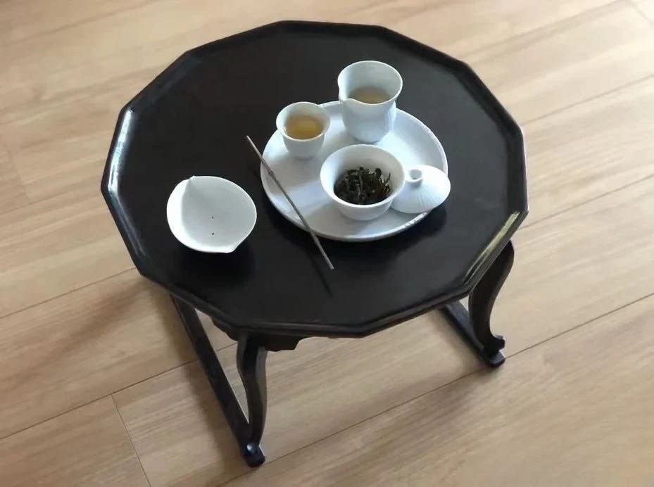 日式复古实木八角小茶几