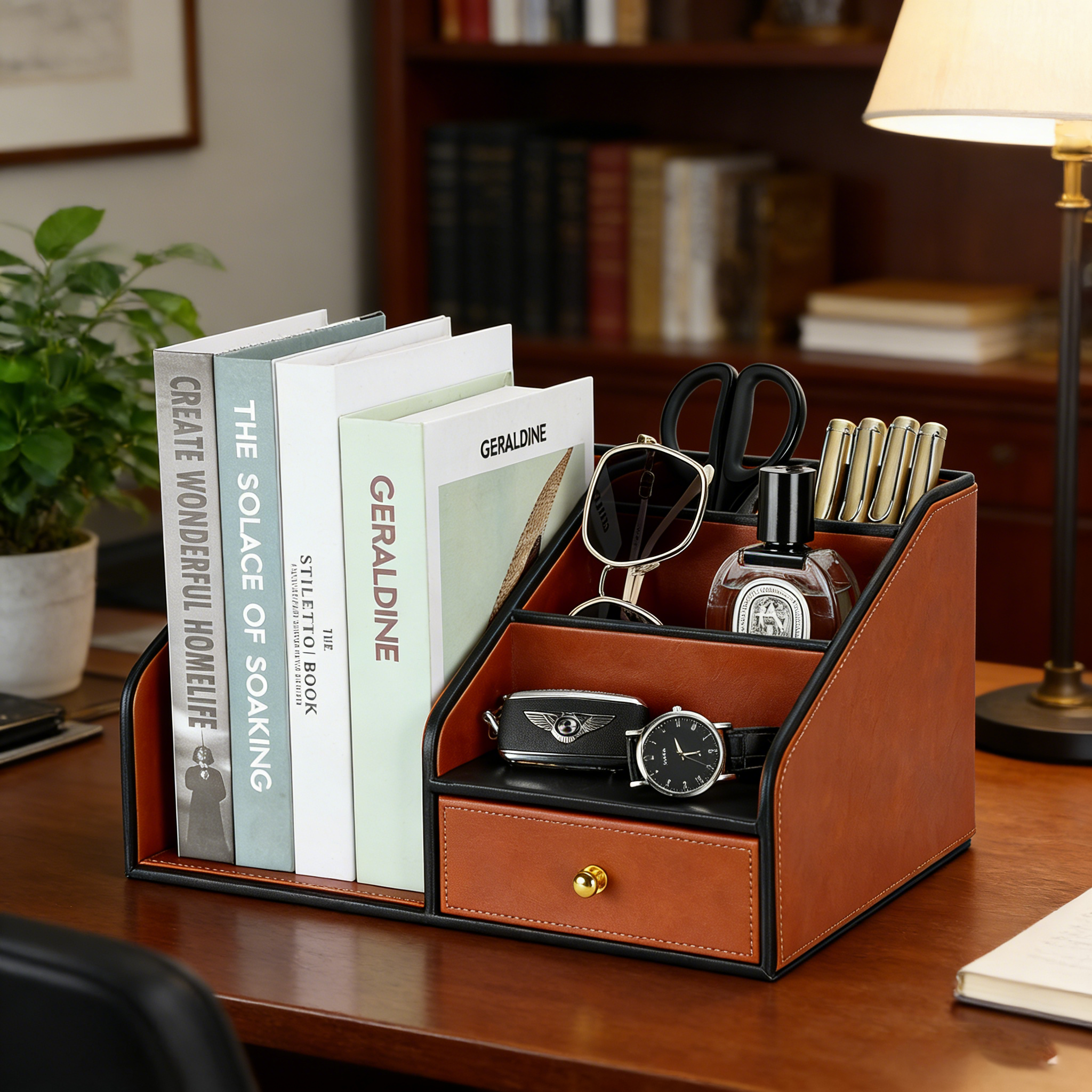 文件框文件架文件收纳盒桌面办公用品文件座资料架一体免安装皮革,文具电教/文化用品/商务用品,文件座/文件架/文件框,淘宝优惠券,粉丝福利购,淘宝优惠卷