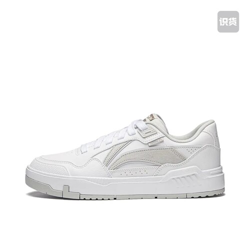 李宁休闲鞋 Common80s柔软回弹厚底增高舒适百搭防滑耐磨低帮板鞋