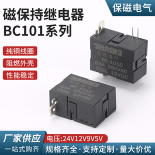 BC101系列裸 小脚距电流63A50A40A30A电压24V12V9V磁保持继电器