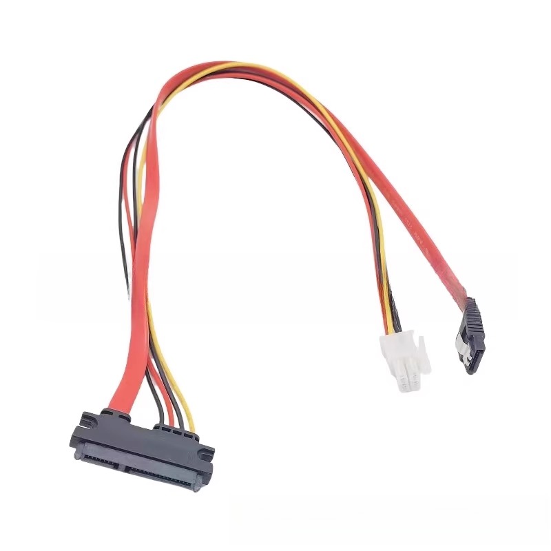 台式机主板 4P+SATA电源线 一体机监控录像硬盘数据线供电线7+15P