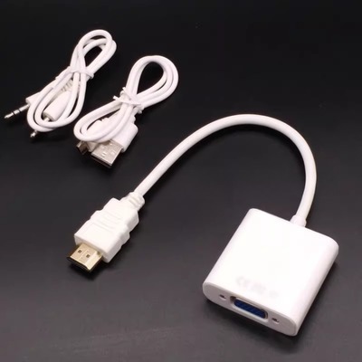 网络机顶盒连接电脑显示器液晶屏幕电视转换器带音频HDMI转VGA线