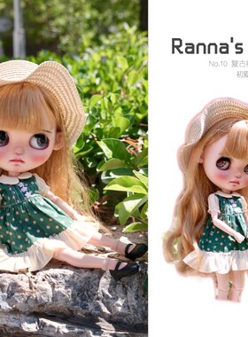 【完售展示】复古绿色连衣裙 小布娃衣 ob/az尺寸