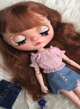 【在售】一字肩上衣 小布blythe娃衣 az/ob24/holala尺寸