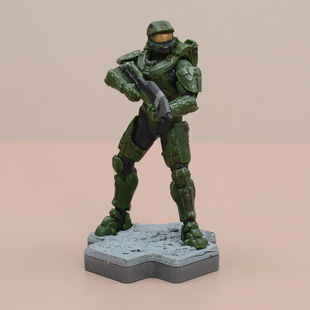 跨境 电影周边 Q版 光环光晕 士官长 站姿 雕像模型 卡装手办公仔