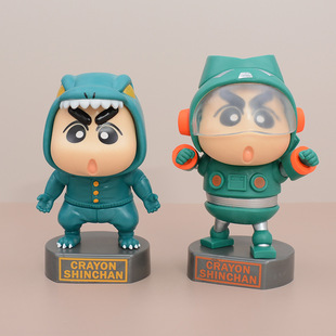 跨境动漫康达姆屁屁恐龙小新野原新之助桌面手办摆件模型公仔盒装