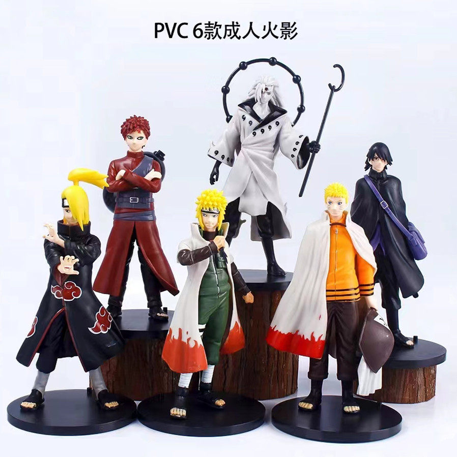 跨境 6件套手办大号20cm模型六道卡卡西佐助宇智波鼬摆件