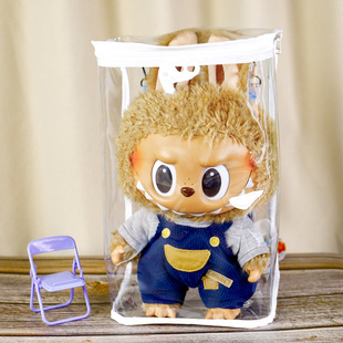 跨境棉花娃娃痛包高透明毛绒玩具收纳挂包40cm娃娃外出遛娃包labu