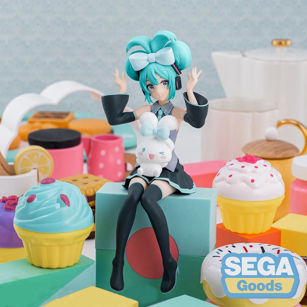 正版现货 SEGA世嘉 初音未来三丽鸥小坐系列玉桂狗泡面压景品手办