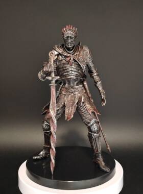 跨境 新品 黑暗之魂3 薪王的化身骑士不死人士兵模型桌面手办摆件