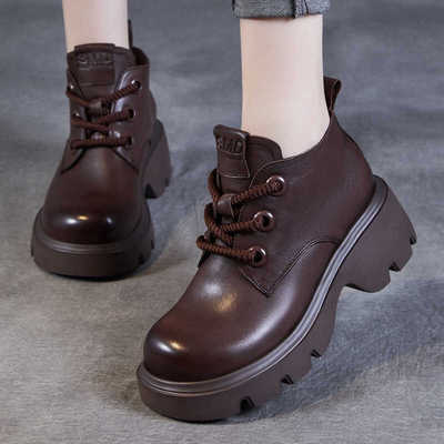 真皮马丁靴女2025年冬季新款短靴女款皮鞋爆款时尚气质加绒靴子冬