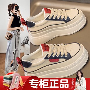 2026春夏新款内增高8cm厚底小白鞋小个子百搭网面透气轻便休闲鞋
