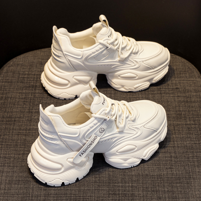 老爹鞋女2025新款秋冬季加绒百搭显瘦小香风轻便白色厚底运动休闲