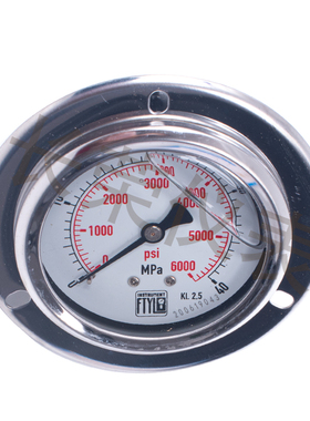 YN60ZT轴向带边耐震压力表25MPa水抗震机油液压表防振指针式包邮