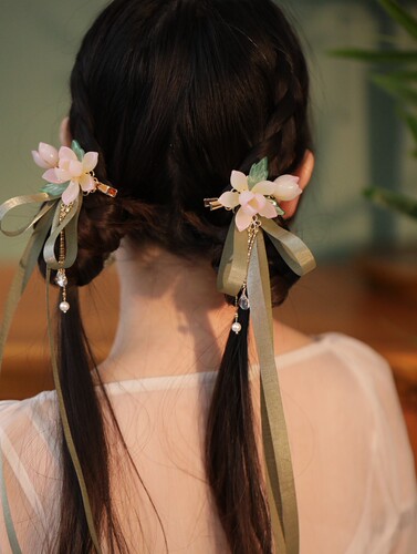 汉元素Lolita荷花边夹对夹
