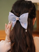 Заколка для волос с бантиком, аксессуар для волос, простой и элегантный дизайн, изысканный стиль, французский стиль
